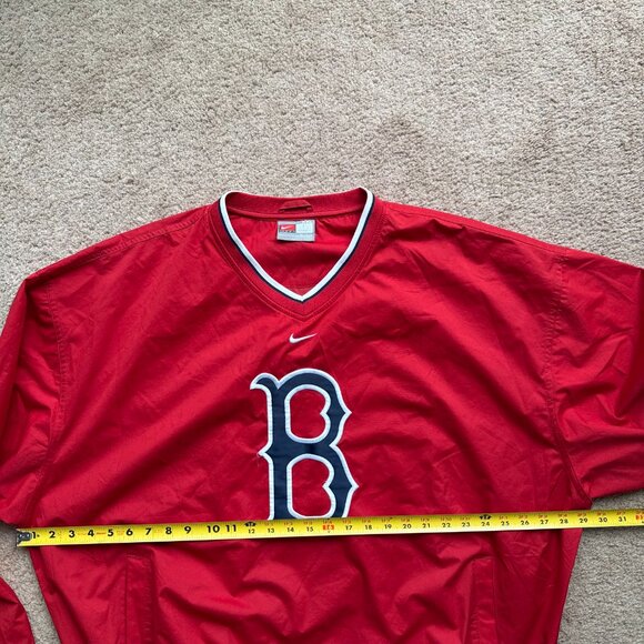 Boston Red Sox Windbreaker Mens 2XL Team Nike Vtg Pullover Long Sleeve Red - Picture 9 of 11